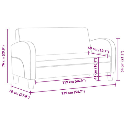 vidaXL Sofa 2-Sitzer Wildleder-Optik Braun