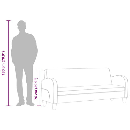 vidaXL Sofa 3-Sitzer Wildleder-Optik Braun