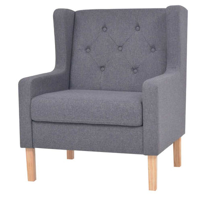 vidaXL 2-tlg. Sofa-Set Stoff Grau