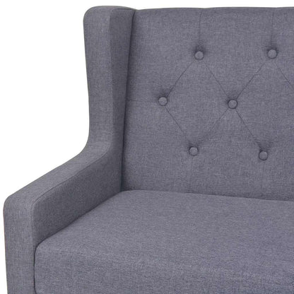 vidaXL 3-tlg. Sofa-Set Stoff Grau