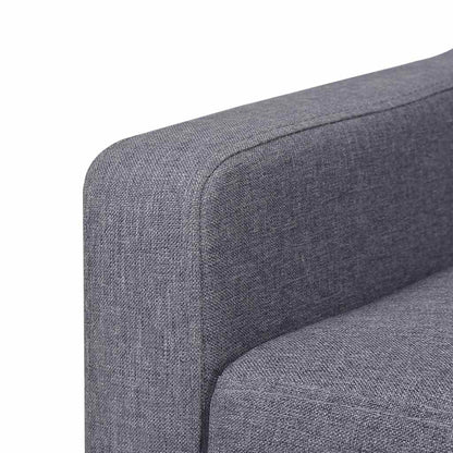 vidaXL 3-tlg. Sofa-Set Stoff Grau