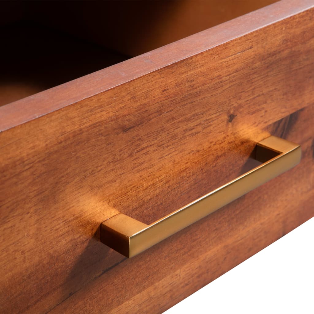 vidaXL Table basse en bois d'acacia massif 90x50x40 cm