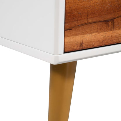 vidaXL Table basse en bois d'acacia massif 90x50x40 cm