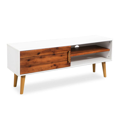 Meuble TV vidaXL bois d'acacia massif 120x35x45 cm