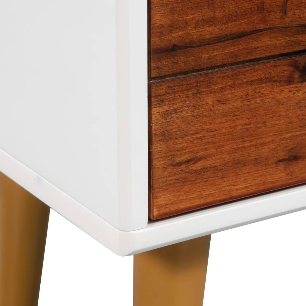 Meuble TV vidaXL bois d'acacia massif 120x35x45 cm