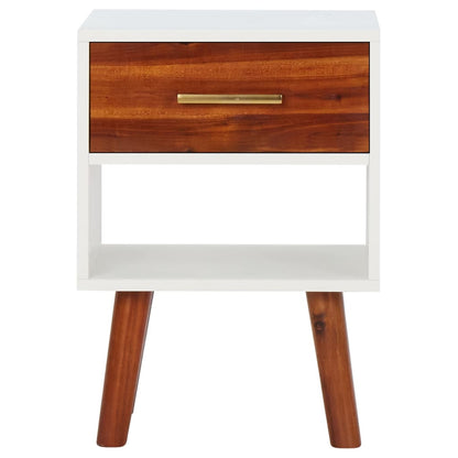 vidaXL Tables de chevet 2 pcs Bois d'acacia massif 40x30x57 cm