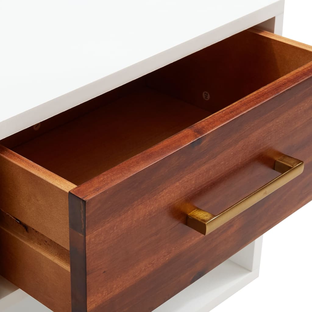 vidaXL Tables de chevet 2 pcs Bois d'acacia massif 40x30x57 cm