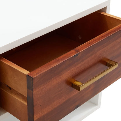vidaXL Tables de chevet 2 pcs Bois d'acacia massif 40x30x57 cm