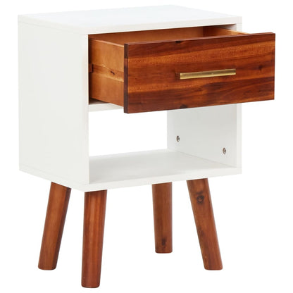 vidaXL Tables de chevet 2 pcs Bois d'acacia massif 40x30x57 cm