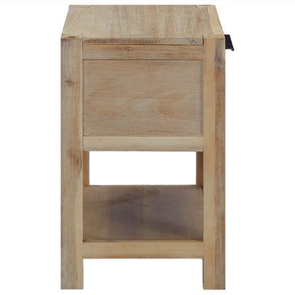 vidaXL Table de chevet avec tiroir 40x30x48 cm Bois d'acacia massif
