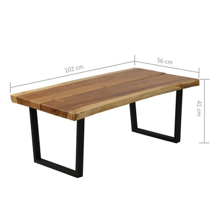 vidaXL Table basse en bois de suar massif 102x56x41 cm