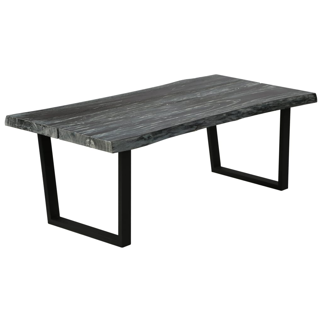 vidaXL Table basse en bois de mindi massif 102 x 56 x 41 cm Gris