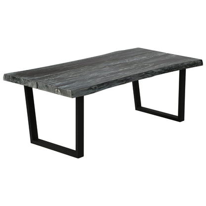 vidaXL Table basse en bois de mindi massif 102 x 56 x 41 cm Gris