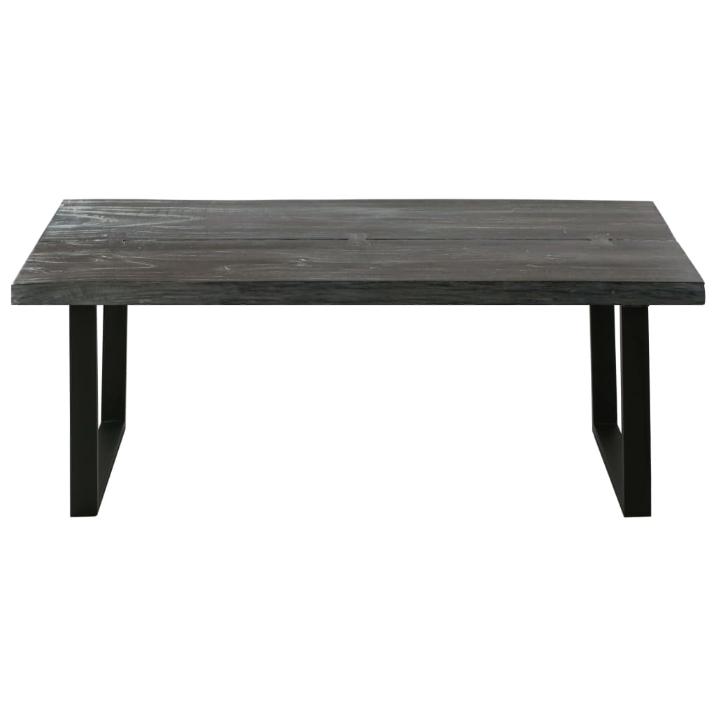 vidaXL Table basse en bois de mindi massif 102 x 56 x 41 cm Gris