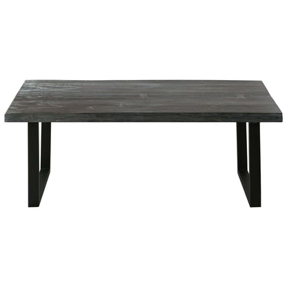 vidaXL Table basse en bois de mindi massif 102 x 56 x 41 cm Gris
