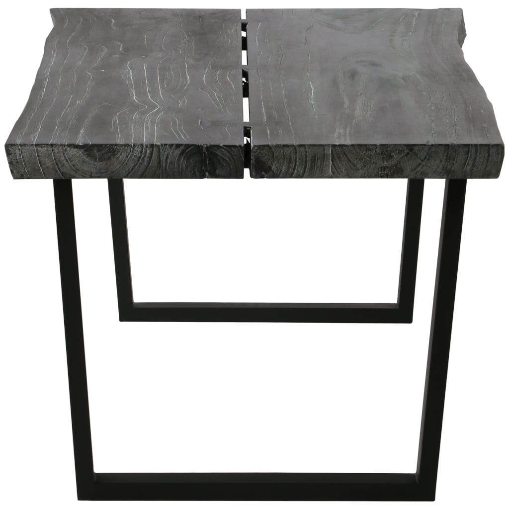vidaXL Table basse en bois de mindi massif 102 x 56 x 41 cm Gris