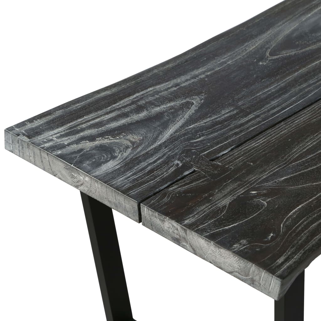 vidaXL Table basse en bois de mindi massif 102 x 56 x 41 cm Gris