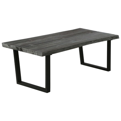 vidaXL Table basse en bois de mindi massif 102 x 56 x 41 cm Gris
