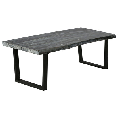 vidaXL Table basse en bois de mindi massif 102 x 56 x 41 cm Gris