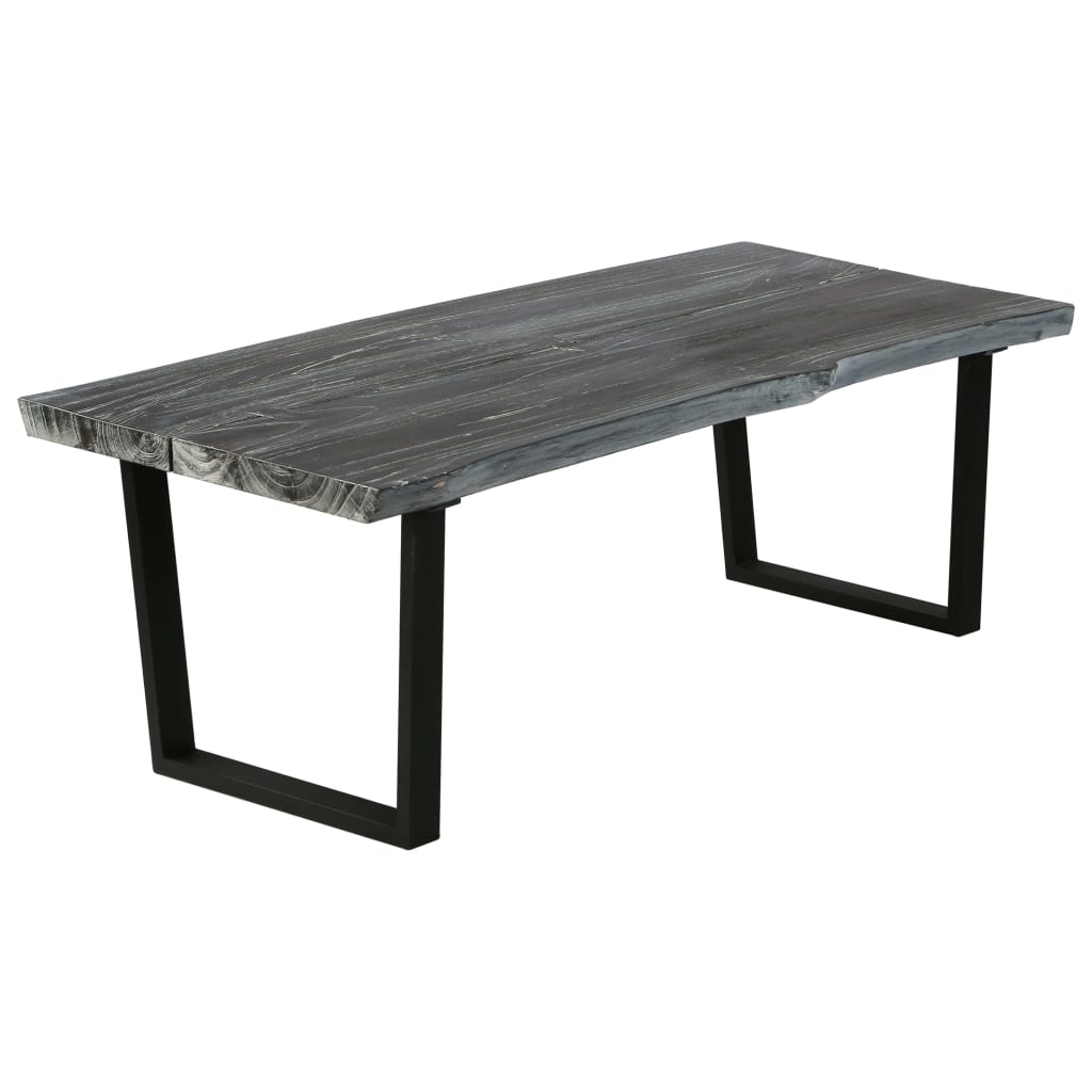 vidaXL Table basse en bois de mindi massif 102 x 56 x 41 cm Gris