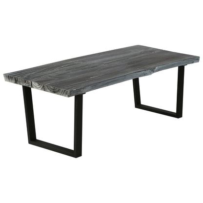 vidaXL Table basse en bois de mindi massif 102 x 56 x 41 cm Gris
