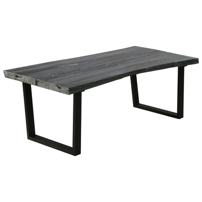 vidaXL Table basse en bois de mindi massif 102 x 56 x 41 cm Gris