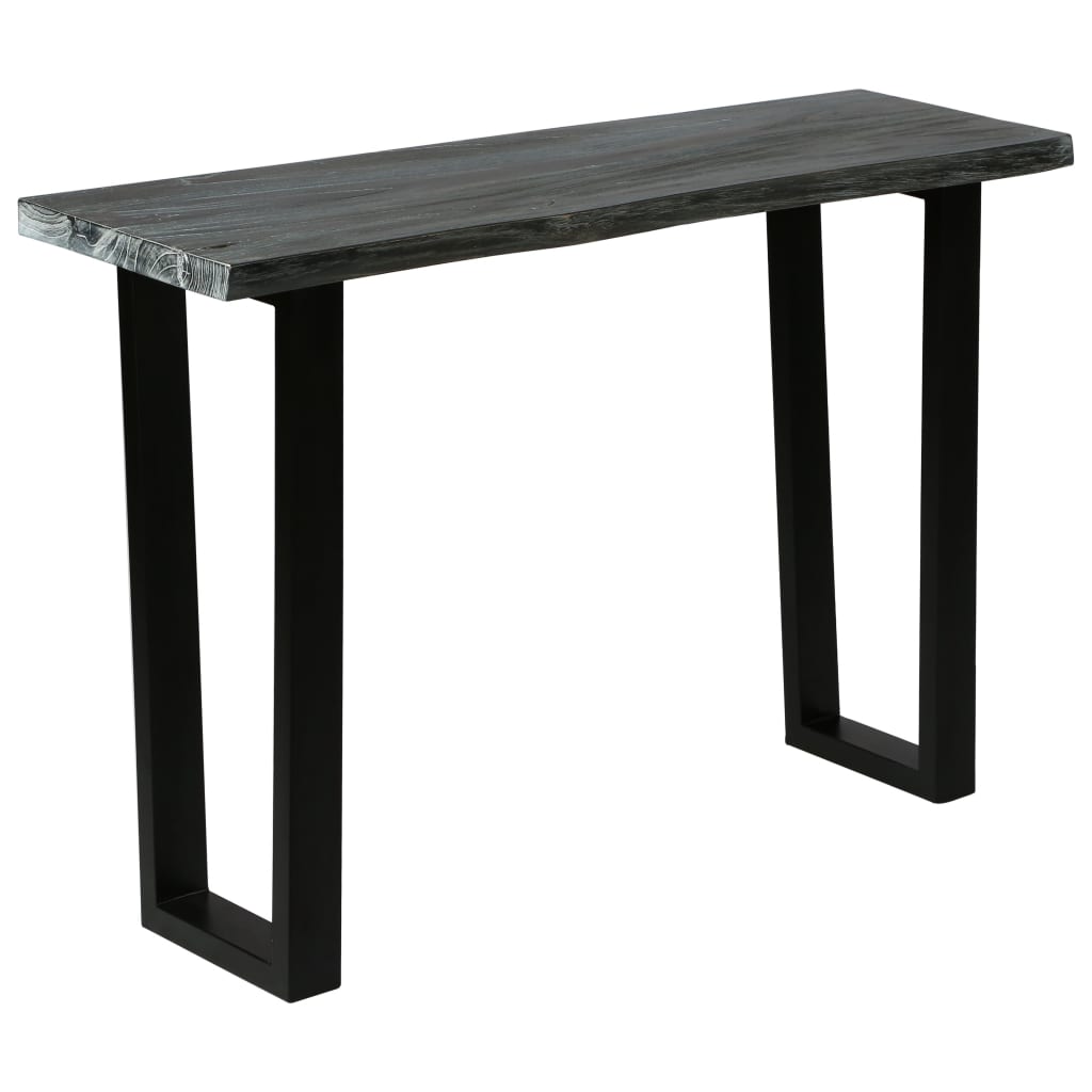 vidaXL Console en bois de mindi massif 110 x 35 x 75 cm Gris