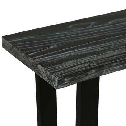 vidaXL Console en bois de mindi massif 110 x 35 x 75 cm Gris