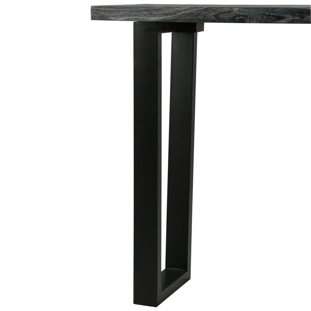vidaXL Console en bois de mindi massif 110 x 35 x 75 cm Gris