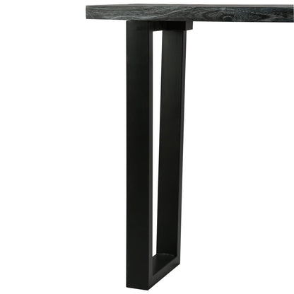 vidaXL Console en bois de mindi massif 110 x 35 x 75 cm Gris