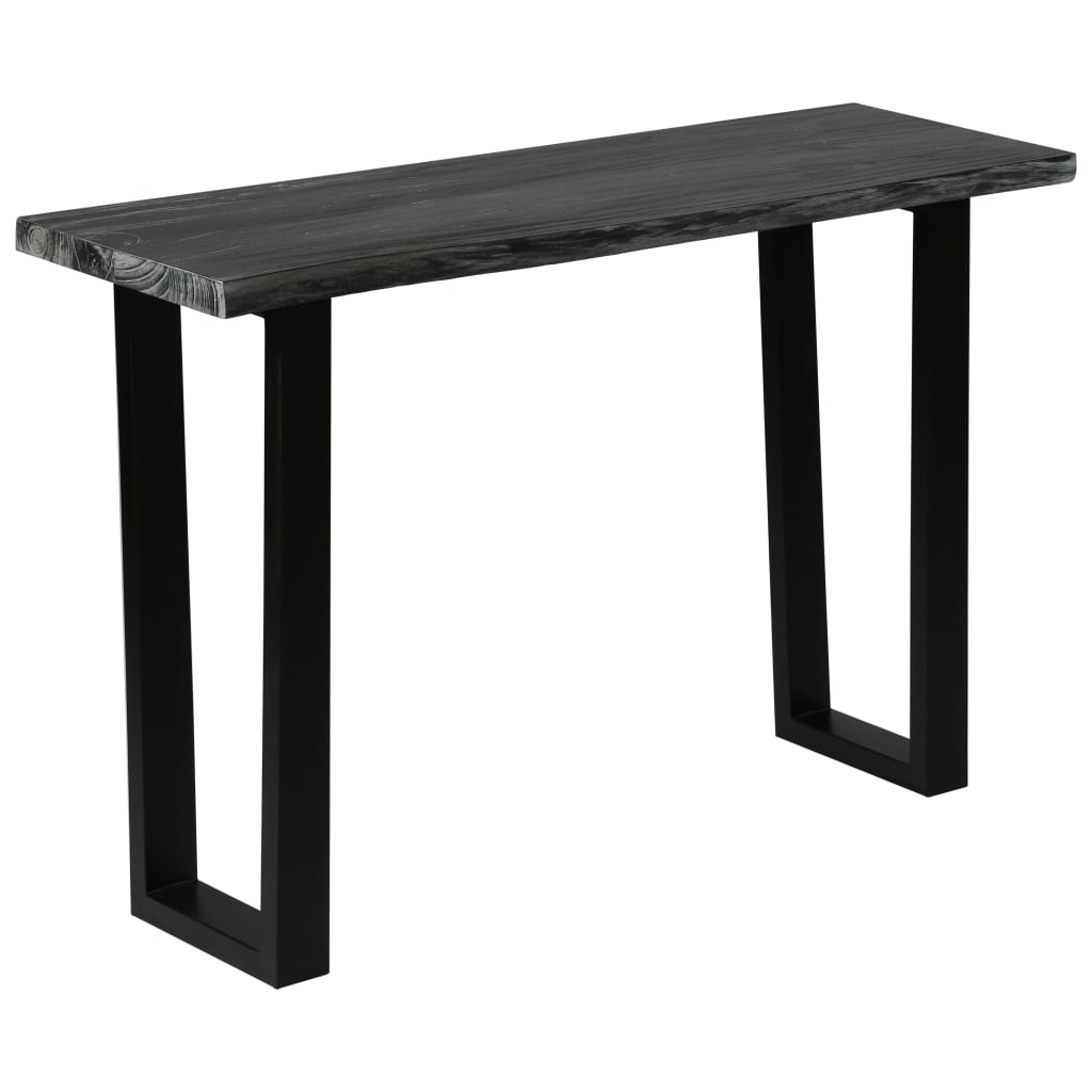 vidaXL Console en bois de mindi massif 110 x 35 x 75 cm Gris