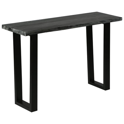 vidaXL Console en bois de mindi massif 110 x 35 x 75 cm Gris