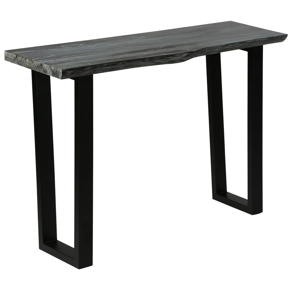 vidaXL Console en bois de mindi massif 110 x 35 x 75 cm Gris
