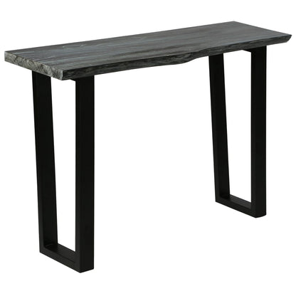 vidaXL Console en bois de mindi massif 110 x 35 x 75 cm Gris