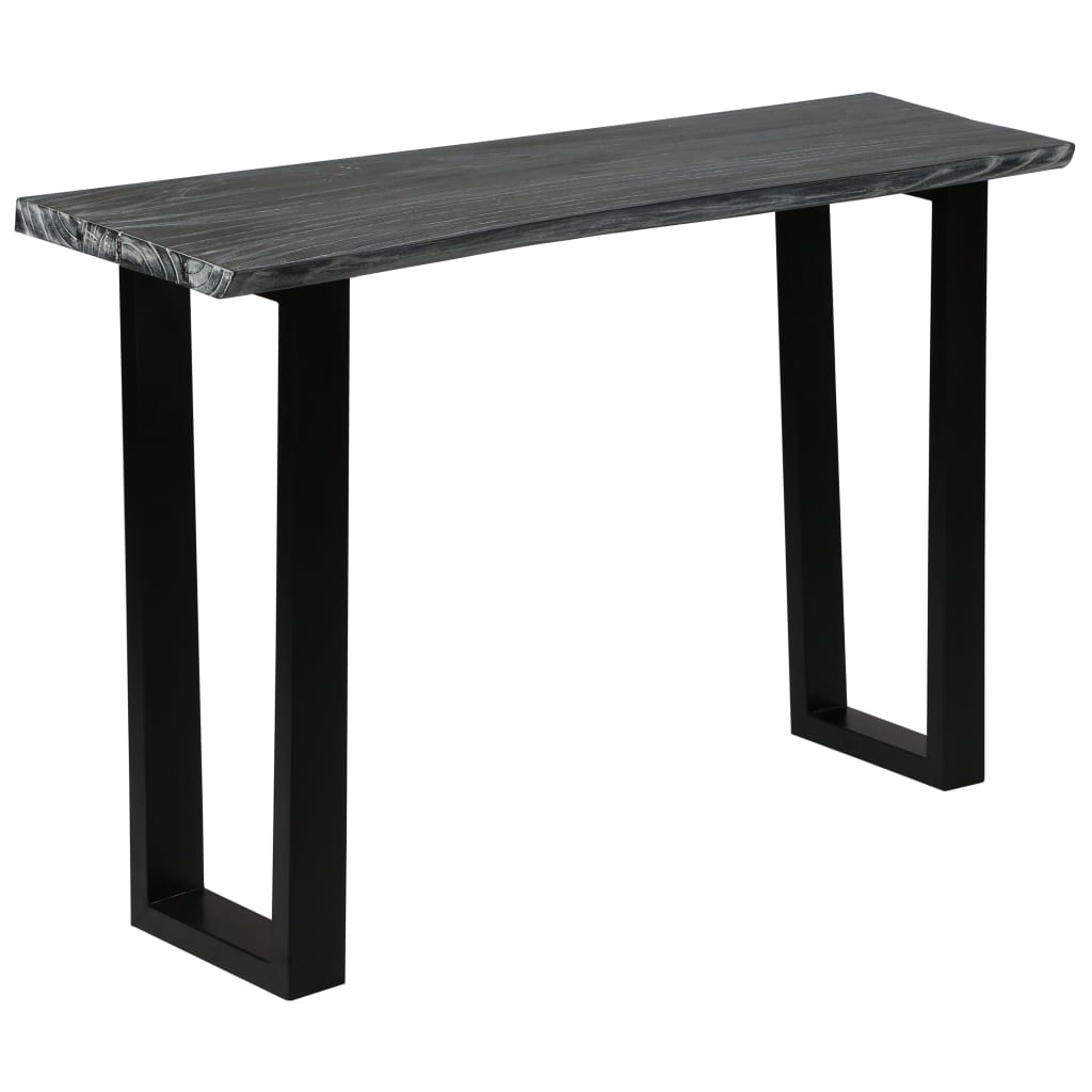 vidaXL Console en bois de mindi massif 110 x 35 x 75 cm Gris