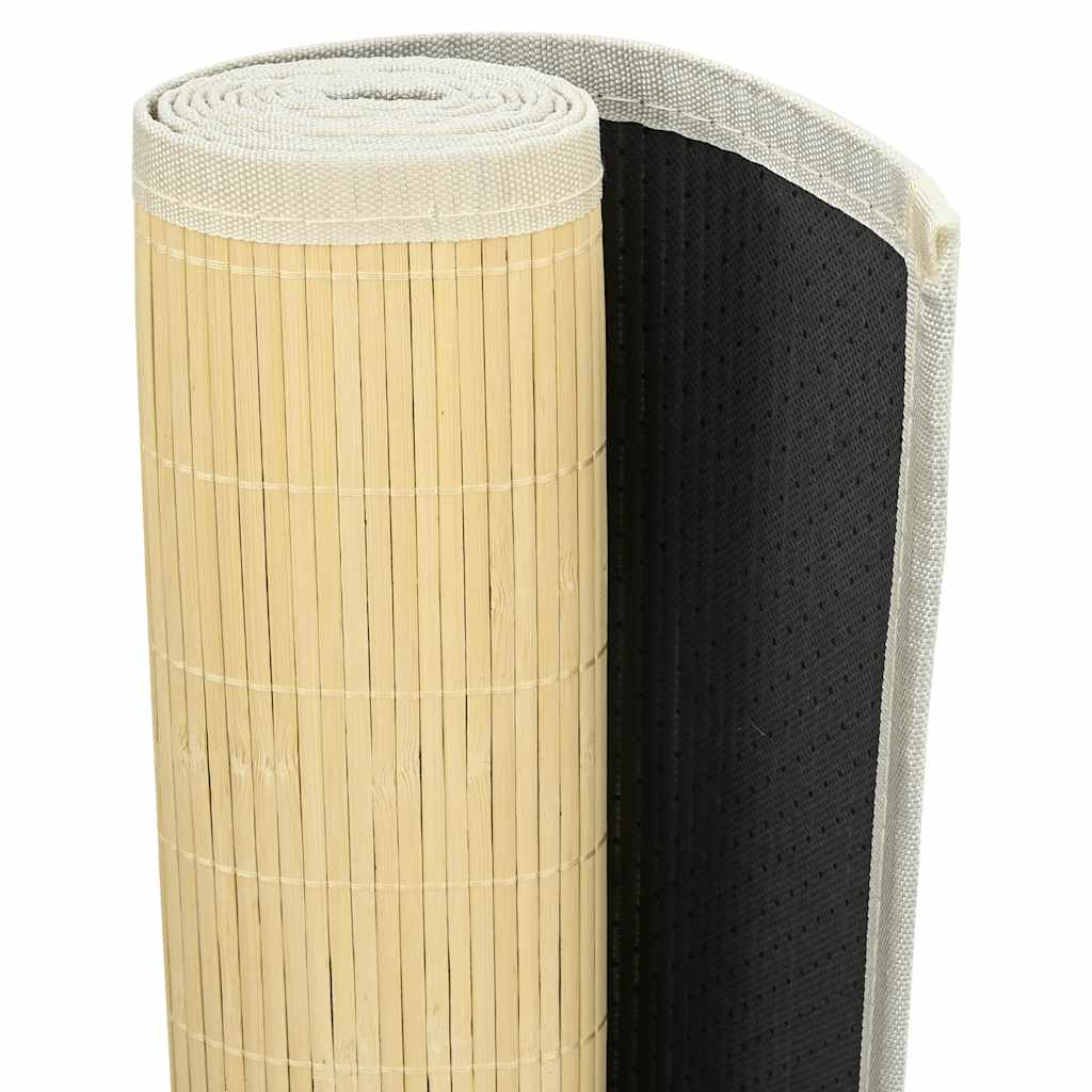 vidaXL Tapis en bambou 100 x 160 cm Naturel