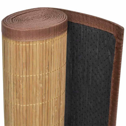 vidaXL Tapis en bambou 100 x 160 cm Marron