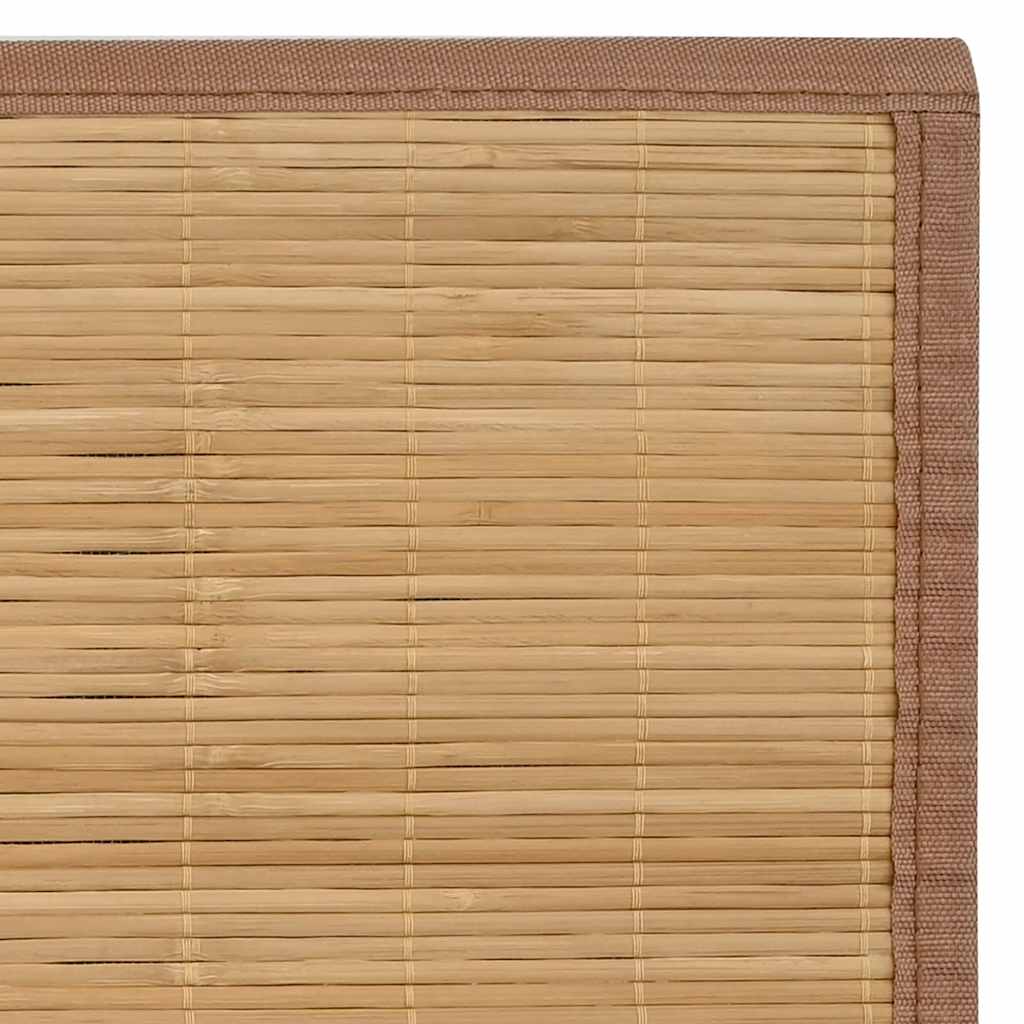 vidaXL Tapis en bambou 100 x 160 cm Marron