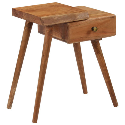 vidaXL Table de chevet Bois d'acacia massif 45x32x55 cm
