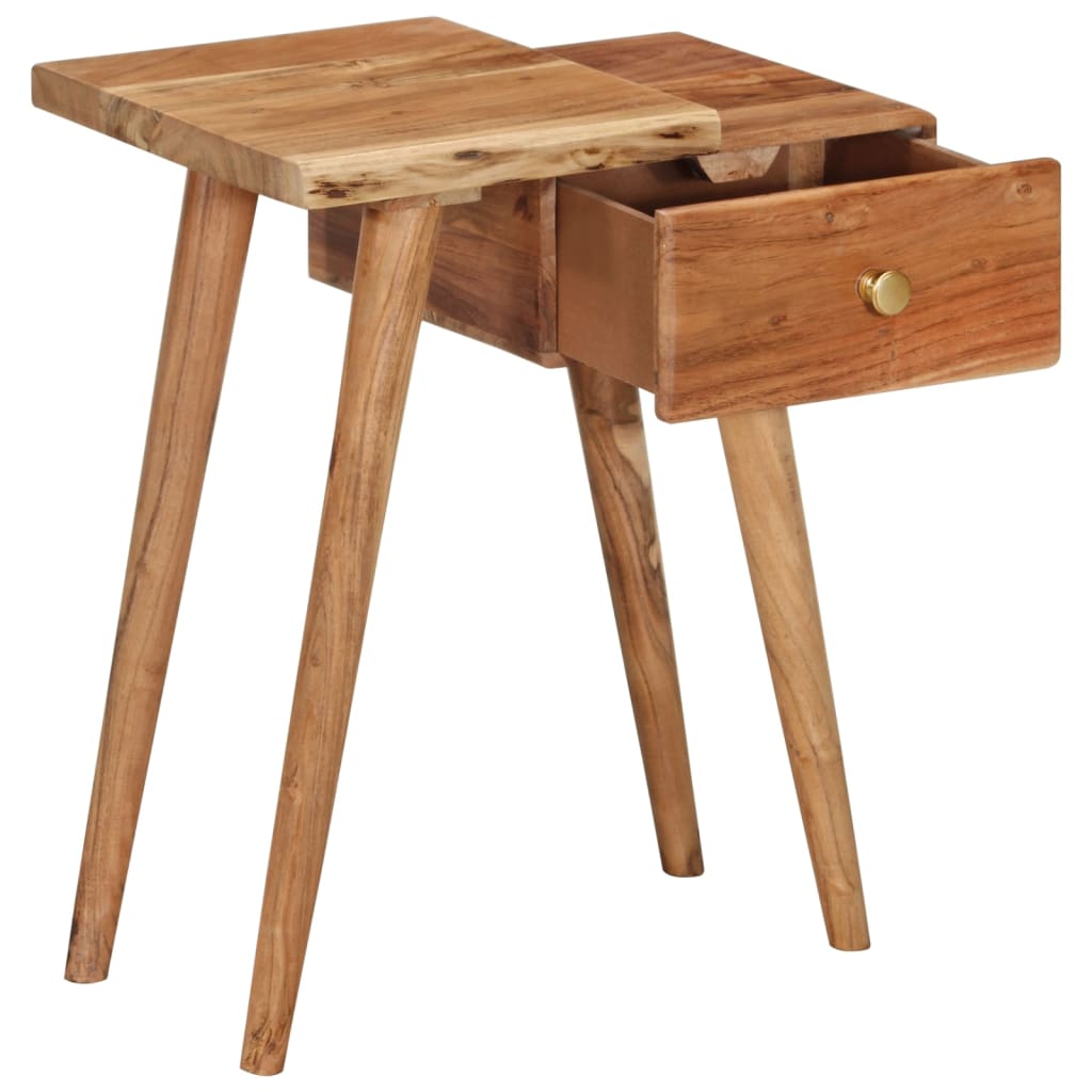vidaXL Table de chevet Bois d'acacia massif 45x32x55 cm