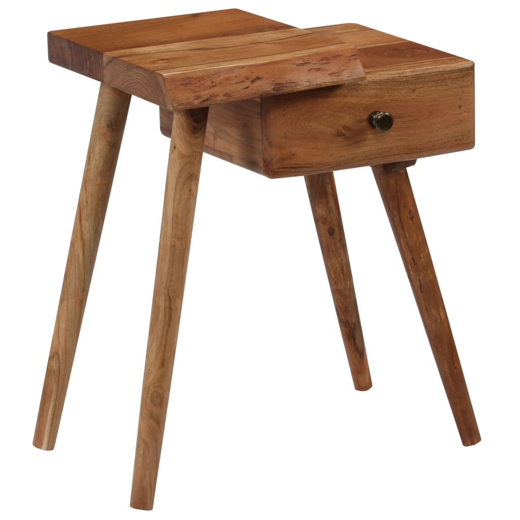 vidaXL Table de chevet Bois d'acacia massif 45x32x55 cm