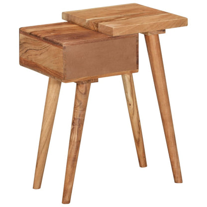 vidaXL Table de chevet Bois d'acacia massif 45x32x55 cm