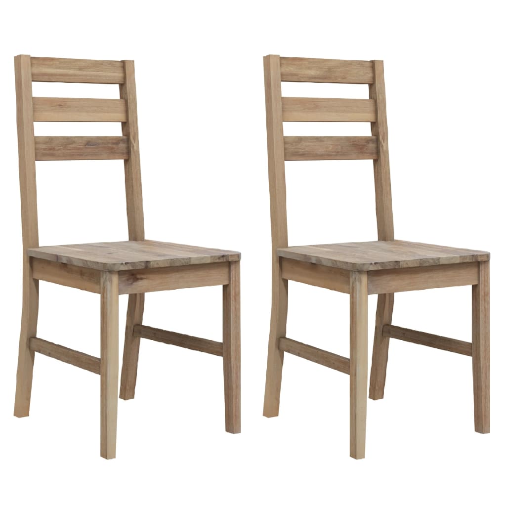 vidaXL Chaises de salle à manger 2 pcs Bois d'acacia massif