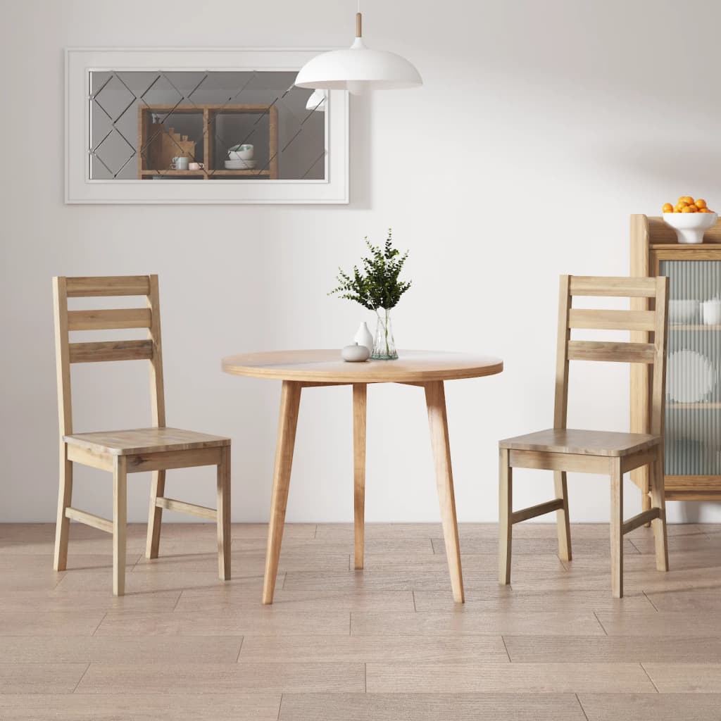 vidaXL Chaises de salle à manger 2 pcs Bois d'acacia massif