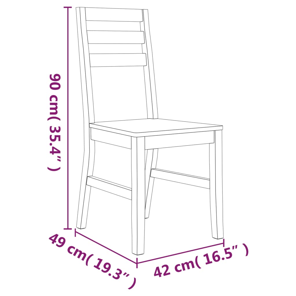 vidaXL Esszimmerstühle 4 Stk. Massivholz Akazie