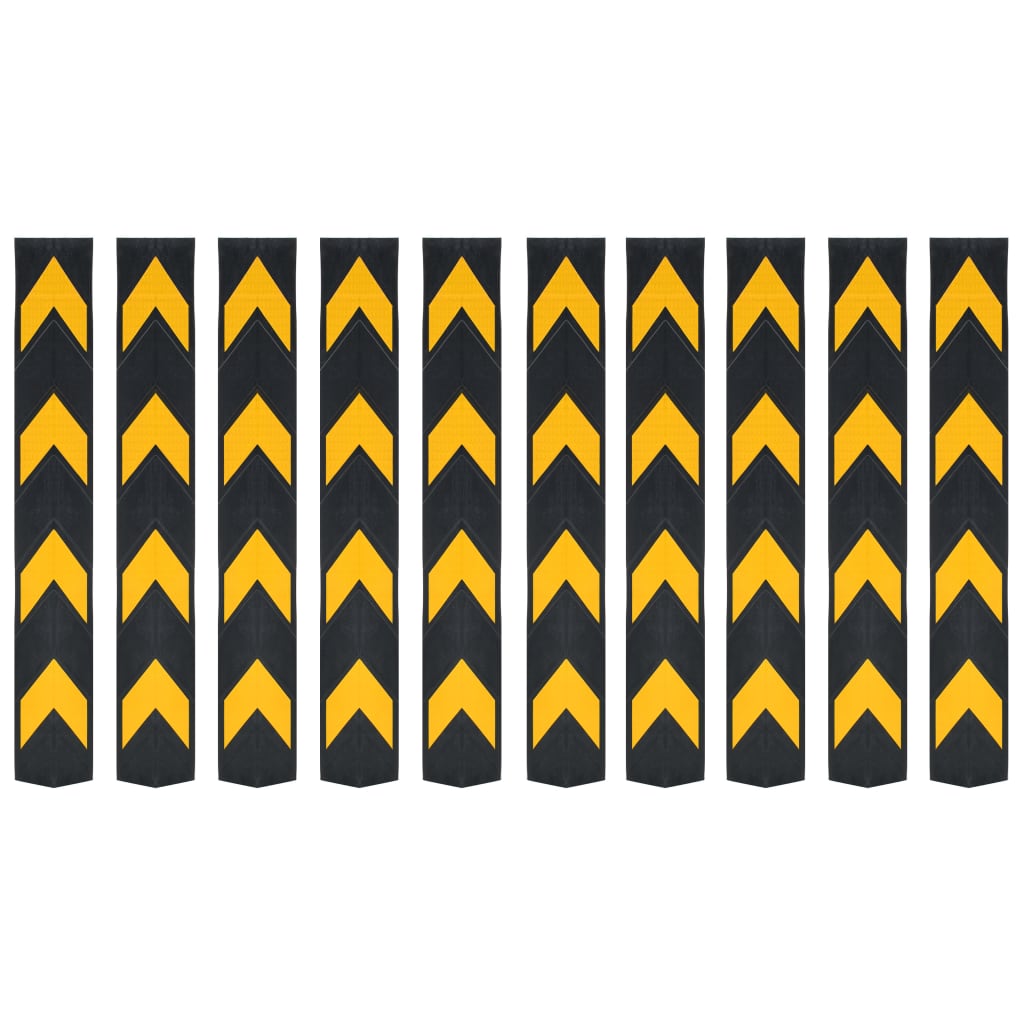 Reflektierende Eckschützer 10 Stück Gummi 80 cm