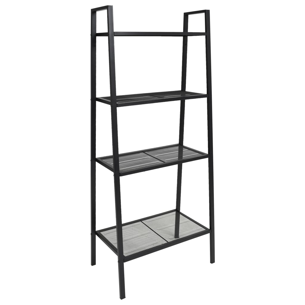 vidaXL Étagère échelle 4 niveaux Métal Noir