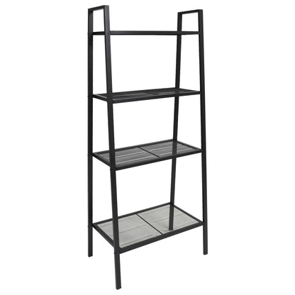vidaXL Étagère échelle 4 niveaux Métal Noir