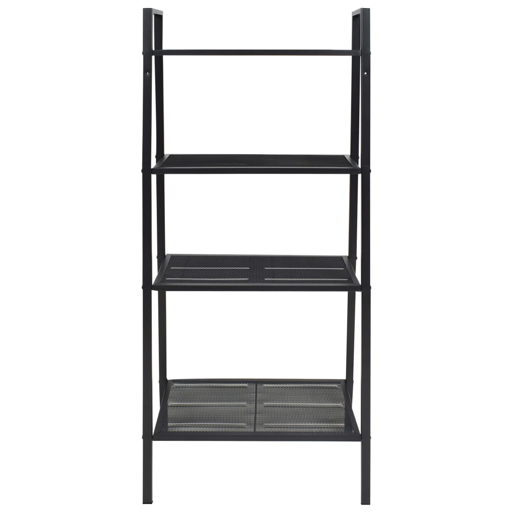 vidaXL Étagère échelle 4 niveaux Métal Noir
