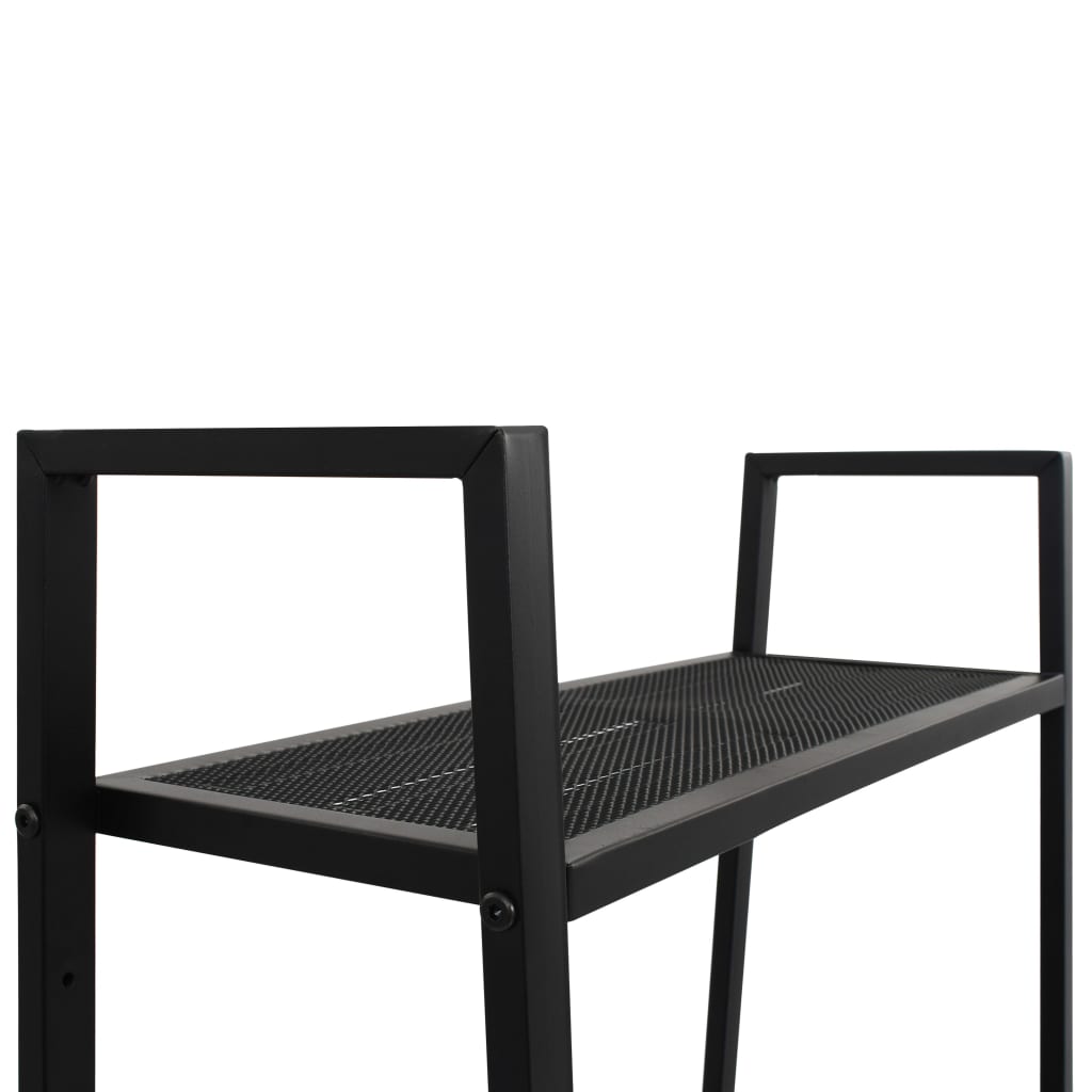 vidaXL Étagère échelle 4 niveaux Métal Noir